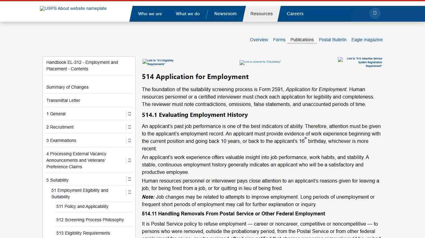 514 Application for Employment